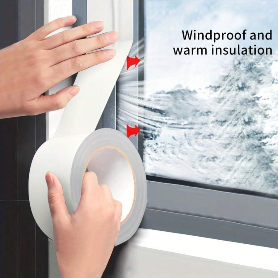 2 Packs High Adhesive Weather Stripping Tape For Windows, Durable Material, Plastic Surface Compatible, Waterproof, Windproof, Insulating Strips To Prevent Air Leaks And Save Energy - Multicolor - View 1