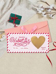 1 pièce Carte à gratter personnalisée rose-Bonne Saint-Valentin, billets de carte à gratter avec enveloppe, bon cadeau de la Saint-Valentin surprise, cadeau personnalisé, à gratter, cadeau de la Saint-Valentin unique pour mari, petit ami, femme, petite amie, cadeaux personnalisés, cadeaux de Noël personnalisés, Noël - Multicolore - Voir 3