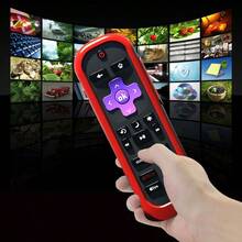 Silicone Sleeve Cover For Roku Voice Remote Pro 2nd Edition Compatible With Hisense TV Controller And  Smart TV Remote Durable Protective Case With Enhanced Grip And Easy Access To Buttons Ideal For Home Entertainment Systems And Smart TV Control - 不發光紅 - 查看 4