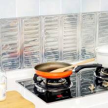 SOKANY 2 Pieces Of Kitchen And Household Stoves Cooking Splash-Proof Oil-Aluminum Kitchen Splash-Proof Cover-Anti-Stick, Anti-Oil Fume, Protection Stove, Side Shielding-Suitable For Gas Stoves, Kitchenware With Heat Preservation And Anti-Scalding Functions - Silver 2pcs - View 6