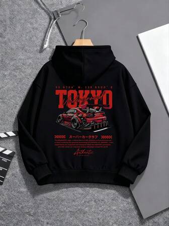 Tween Girl Clothes, Hooded Sweatshirt For Girls With Red Letters And A Red Sports Car Print..Soft And Machine-Washable, Casual And Fashionable, Suitable For Travel, Party And Campus Wear.Suitable For School, Vacation And Shopping Outfits