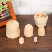 Five-Piece DIY Hand-Painted Matryoshka Dolls - Suitable For Painting Creation. The Smooth-Polished Blank Dolls Can Be Used In Art Classes And Creative Handicraft Projects - Multicolor - View 1