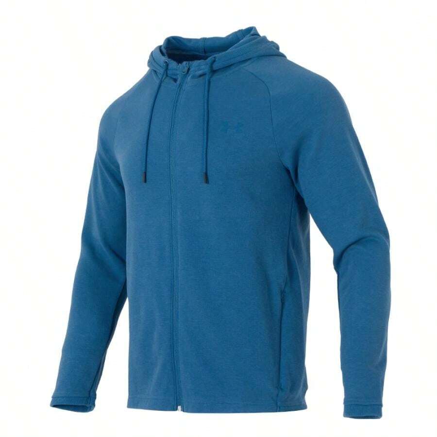 Under Armour معطف/جاكيت رياضية كاجوال خارجية مزودة بقبعة للرجال - طاووس أزرق - مشاهدة 1