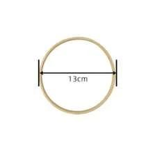 Dreamcatcher Bamboo Hoop Flower Lamp Cross Stitch Embroidery Tool, Round Bamboo Embroidery Hoop Frame Handcraft Circle - Beige - View 14