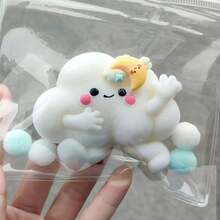 Cartoon Cotton Candy Cloud Squeeze Toy, Viral Cream-Like Glossy Cloud Soft & Cute, Creative Squeeze Toy For Girls - Multicolor - View 6