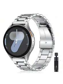 1pc 20mm/22mm Metal Watch Band, Compatible With Samsung Galaxy Watch 7 SE 6 5 4 44mm 40mm Stainless Steel Bracelet Replacement Strap, Suitable For Galaxy Watch 6 4 Classic 47mm 46mm Stainless Steel Watch Strap, Watch GT/2/3/4/5/Pro 20mm/22mm Unisex Multi-Color Optional Steel Watch Chain - Multicolor - View 9