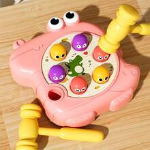 儿童鳄鱼打地鼠玩具，室内亲子互动早教益智按压击打玩具，锻炼手眼协调能力，适合3-12岁男孩女孩，圣诞节/生日礼物