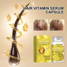 Yellow Hair Care Oil Capsules, Repair Scalp, Dandruff Removal, Nourish Hair, Soft & Shiny - Yellow - View 6