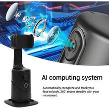 Jiawu Soporte Automtico para Telfono con Seguimiento, No Requiere Aplicacin, Soporte para Cmara de Telfono con Rotacin de 360 con Control Remoto y de Gestos - inicial - Ver 5