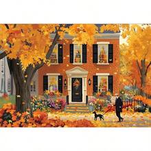 1000pcs Paper Jigsaw Puzzle, Landscape Oil Painting Style, Stress Relief & Brain Teaser
