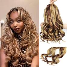 French Curl Braiding Hair, 12 Inch Curly Braiding Hair 8 Packs Bouncy French Curl Crochet Braids For  Pre Stretched Loose Wavy Extensions (P27/33, 12Inch),P27/33 - P27/33 - 查看 2