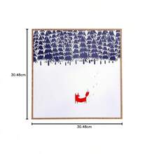 Alone In Forest, Framed Wall Art, Small, 12x 12, Rustic Wall Decor - 獨自在森林裡 - 查看 3