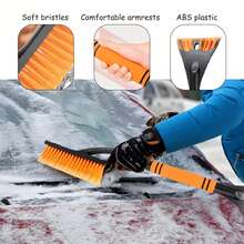 2 In 1 Detachable Car Snow Removal Brush With Ice Shovel, Winter Snow Removal Shovel Car Snow Removal And Defrosting Tool Car Snow Plow Brush Snow Wiper Ice Shovel Car Use,Garden Tools