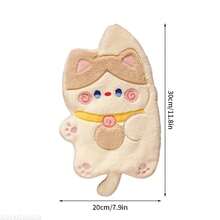 Toalla de mano de gato bonita, toalla de mano de doble espesor, trapo de limpieza de cocina absorbente de secado rápido, toallas colgantes para el baño, suministro para el hogar - 1 - Ver 5