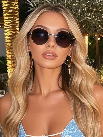 Women's & Men's Retro Round Metal Polarized Fashion Glasses - Classic Decorative Sunglasses, Ideal For Outdoor Sports, Cycling, Travel, Beach, Driving, Fishing & Summer UV Protection