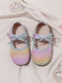 1 Pair Girls' Fashion Versatile Non-Slip Classic Hook And Loop Flat Shoes, Spring/Autumn - Colorful - View 4