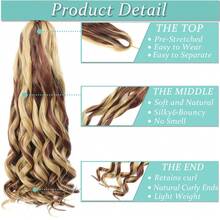 French Curl Braiding Hair, 12 Inch Curly Braiding Hair 8 Packs Bouncy French Curl Crochet Braids For  Pre Stretched Loose Wavy Extensions (P27/33, 12Inch),P27/33 - P27/33 - 查看 4