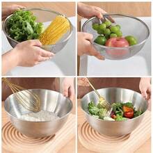 2 Pieces Stainless Steel Drain Basket And Sink Set, Large Fruit Mesh Basket, Sink, Microporous Strainer, Suitable For Washing Vegetables, Fruits And Rice, Dishwasher , Perfect For Pasta And Berries. - Multicolor - View 8