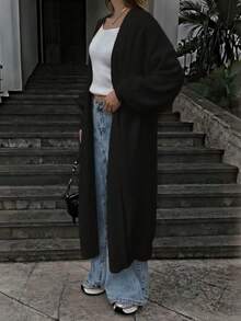 Áo khoác cardigan dệt kim dài tay màu trơn mới, kiểu dáng tối giản thời trang, thanh lịch, thoải mái, phù hợp cho việc đi làm và mặc hàng ngày. - Kese - Xem 3