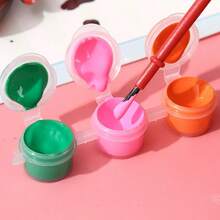 DIY 流体熊钥匙扣涂鸦套装 - 空白白色熊雕像模具、迷你颜料、创意艺术工艺套装，适合儿童 | 非常适合家居装饰、派对礼物、课堂项目、学前手工和成人节日礼物，房间装饰摆件，家居微缩物品