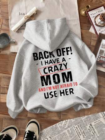 Teen Boy Casual Slogan Print Hoodie Sweatshirt, Suitable For Daily Wear, Party, School, Music Festivals, Vacation, Commuting. Can Be Given As A Gift