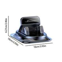 1pc 360° Rotating Car Phone Holder, Made Of ABS With Silicone Anti-Slip Pad, Compatible With Dashboard, Suitable For Car, Office, Home Use, Dashboard Rotating Navigation Phone Holder, Rotating Bracket, Premium Anti-Slip Pad, Universal Car Phone Holder, Compatible With IPhone, Android Phones, Birthday Gift, Summer Gift For Family And Friends, Car Driving Accessories, Car Phone Holder, Strong Load-Bearing Capacity - Multicolor - View 3