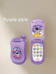 儿童音乐玩具手机，婴儿翻盖手机，儿歌，学习歌曲，幼儿早教礼物（粉色/蓝色/紫色），适合生日、圣诞节及1-6岁儿童 - 彩色 - 查看 11