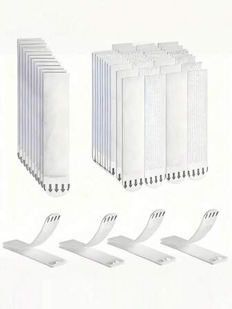 12 Pairs Large Picture Hanging Strips Heavy Duty, 12 Pairs (24 Strips) Sticky Picture Hangers For Walls, Hanging Pictures Without Nail, Damage Free No Nails Refill Adhesive Poster Strips For Frame Mounting Strips