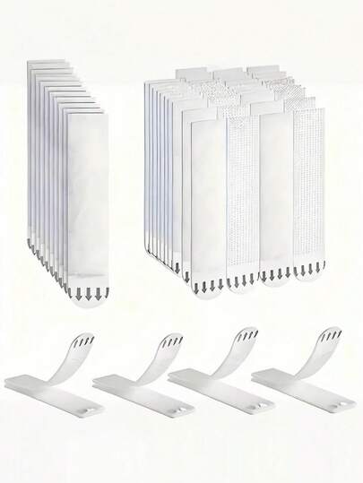 12 pares de fitas adesivas grandes e resistentes para pendurar quadros, 12 pares (24 fitas) de fitas adesivas para pendurar quadros na parede, sem pregos, sem danificar a parede, fitas adesivas de reposição para pôsteres e molduras.