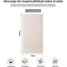 Toallas de Baño de 4 PackToallas de Vellón Coral Suaves y Cómodo Fuerte Absorción de Agua y Secado Rápido Toalla Playa Multipropósito para Cuerpo Deportes Yoga SPA Fitness 28x56inches Beige - Beis - Ver 5