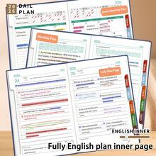 400 Pages 2026 English PU Leather Planner - Adult English Planning Book, Beautiful Notebook, Monthly Goals & Daily Task Checklist, Dated Notebook Portable Faux Leather Diary, Suitable For Students, Professionals, Office, School Time Management & Project Planning, Gift For Teachers - All-english Leather-bound Planner - View 4