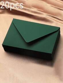 20/10/5pcs High-Quality Green Envelopes, Wedding Invitation Cards, Western Business Invitation Letters, High-End Texture, Halloween, Christmas, Party Decorations, Envelope Card Paper, High-Quality Envelopes, Gift Cards For Friends, VIP Invitation Letters, Deep Green Envelopes Back To School - Touch Filter-envelope - View 8