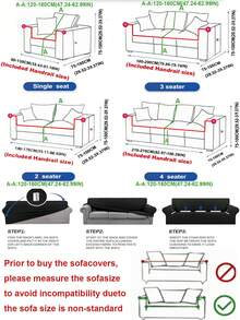 1 Vỏ bọc ghế sofa màu trơn cổ điển, độ đàn hồi cao, chống bụi và chống bẩn, bảo vệ đồ nội thất có thể giặt bằng máy/tay, phù hợp với mọi mùa, phù hợp với ghế sofa 3/4 chỗ ngồi (có nhiều kích cỡ) - màu nâu - Xem 2
