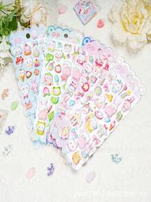 Cute Soft 3D Bubble Stickers, Can Relieve Children's Stress, Suitable For Squeezing Little Rabbits, Handmade 3D Phone Decoration Stickers - Multicolor - View 2