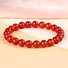 LPBeads Handmade Natural Gemstone Stretch Elastic Bracelet Healing Crystal Round Stone Beads Jewelry Gifts For Women Men,8mm,Carnelian - đá mã não - Xem 4