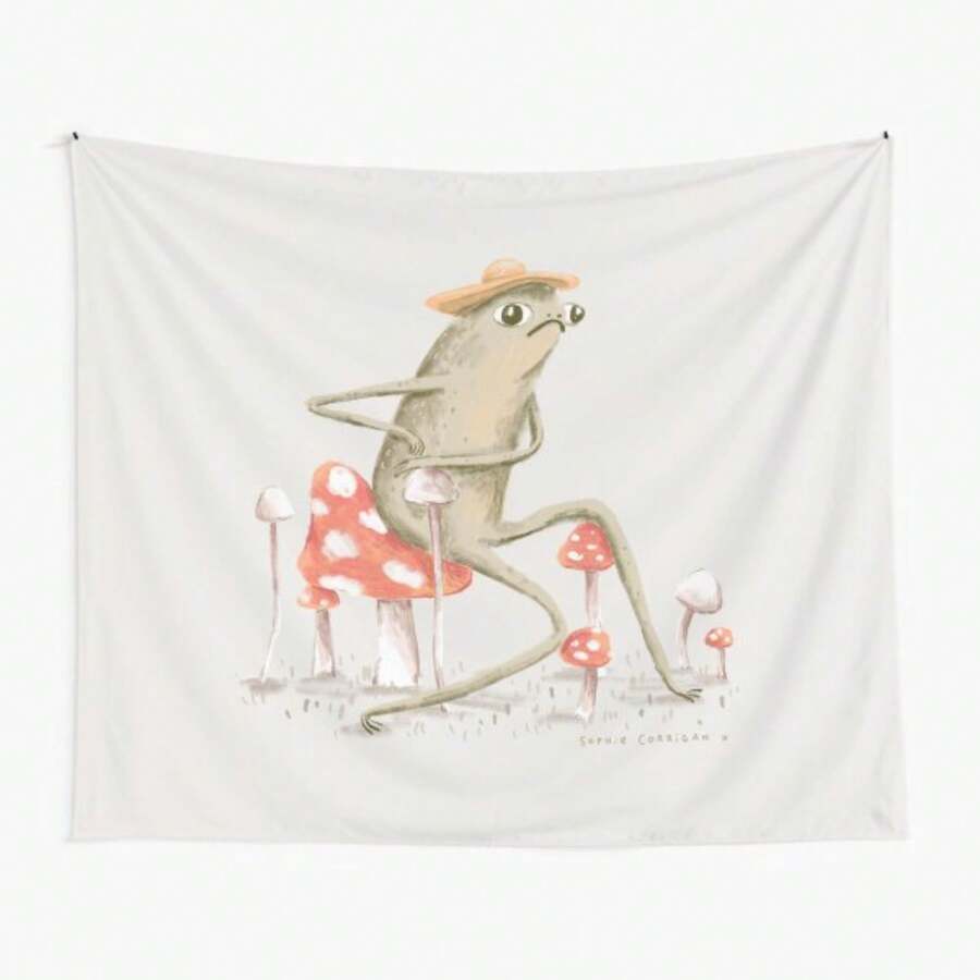 Tapiz con diseño de sapo incómodo - Como se muestra en la figura - Ver 1