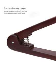 1 pieza Peine alisador de madera maciza, resistente al calor, adecuado para el peinado y cuidado del cabello de las mujeres, peine alisador en forma de V, peine profesional para salón resistente a altas temperaturas. - Óxido marrón - Ver 6