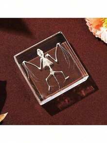 1pc Premium Crystal Bat Model, Giant Bat Teaching Specimen Bookend Novelty Gift Student Educational Tool Resin Craft, Transparent Natural Insect Spider Specimen, Rare Giant Insect Spider Bat From Primeval Forest, High-End Crystal Decor Ornament, Best Crystal Craft Gift For Meetings, Events, Parties - Multicolor - View 16