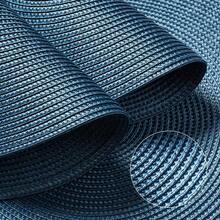 FunWheat Round Braided Placemats Set Of 6 Table Mats For Dining Tables Woven Washable Non-Slip Place Mats 15 In(Blue, 6pcs),Blue15inchessetof6 - Biru 15 inci set isi 6 - View 5