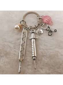 Medical Tools Keychain Set – Stethoscope, Syringe & Mask Keychain, Perfect Nurse Gift, Medical Accessories For Nurses & Healthcare Workers - Black - View 8