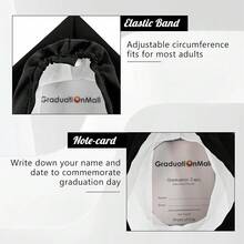 GraduationMall Matte Graduation Cap With 2025 Tassel For High Schoolsss & Bachelor,OneSize,Black - Black - View 6