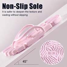Foldable Travel Shower Shoes With Holes, Dry Quickly Non Slip Bath Slippers, Portable Hotel Lightweight Sandals Spa Nail Salon Beach Pool Gym - 女款 8.5-9 號/男款 7-8 號 + 粉紅人字拖 - 查看 3