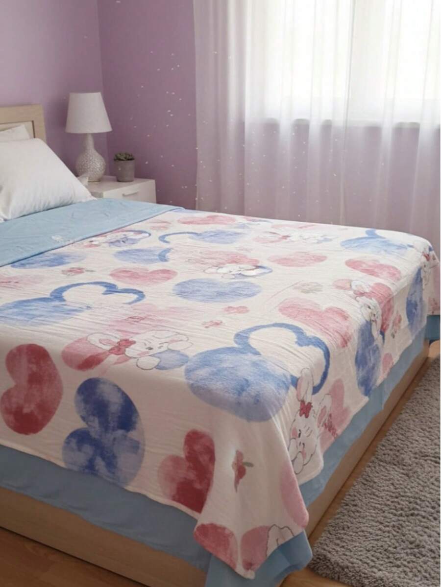 Comforters - Beige With Blue - View 1