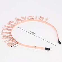 AOPRIE Birthday Girl Headband, Happy Birthday Headpiece For Women, Girls, Princess Crown With Rhinestones, Gold - Multicolor - View 9