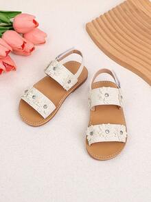 春夏时尚公主风平底凉鞋，软底，耐穿 - 白色 - 查看 3