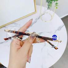 1pc New Frameless Edge-Processed Fashion +100--+400 High Definition Senior Men And Women Anti-Fatigue Presbyopia