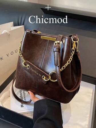 新款时尚水桶包，独特设计手提包，百搭单肩包，适合购物、钱包、年轻女性、大学生、初学者、办公室女士。非常适合办公室、大学、工作、商务、通勤、户外活动、旅行和野餐。