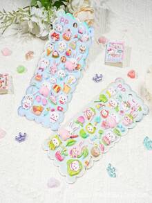 Cute Soft 3D Bubble Stickers, Can Relieve Children's Stress, Suitable For Squeezing Little Rabbits, Handmade 3D Phone Decoration Stickers - Multicolor - View 4