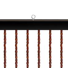 Natural Wooden Door Beaded Curtain, 81.88x35.43inch Doorway Beads Curtain, Chinese Style Front Door Decor Curtains, Brown Door Curtain Beads, Wooden Beaded Door Curtain With Geometric Pattern, Suitable For Various Doors, Home Decor Curtain - 深棕色 Dark Brown - 查看 11