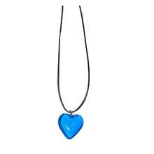 Dainty Colorful Glass Heart Shape Pendant Necklace Stainless Steel Link Rope Chian Love Heart Charms Pendant Necklace Y2K  Jewelry Accessories For Women Jewelry,DeepBlue - 深藍 - 查看 2